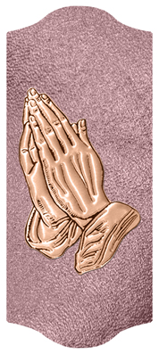 DARAY-C-516-BZ-SH-OR Bronze Praying Hands Shimmer Orchid